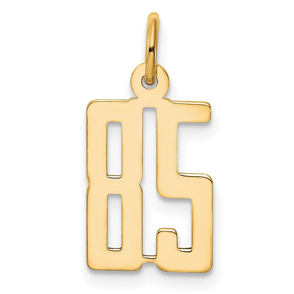 14k Small Elongated Number 85 Charm