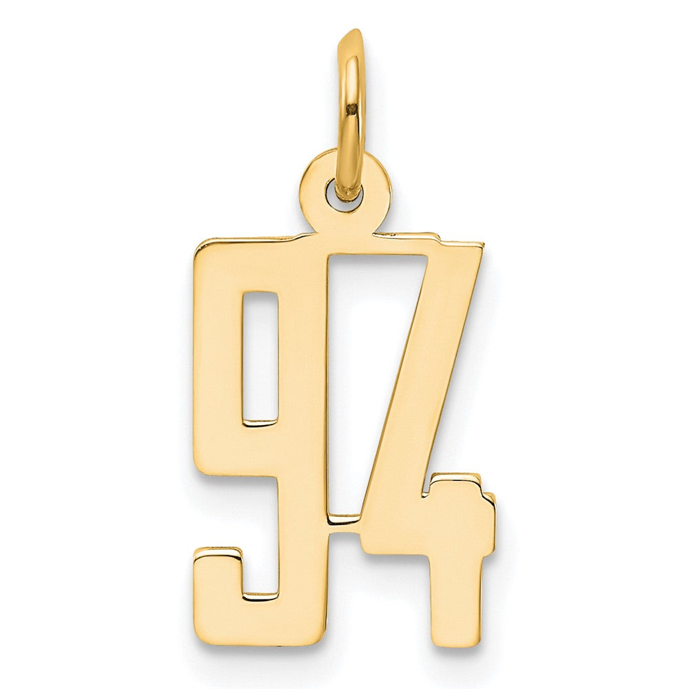 14k Small Elongated Number 94 Charm