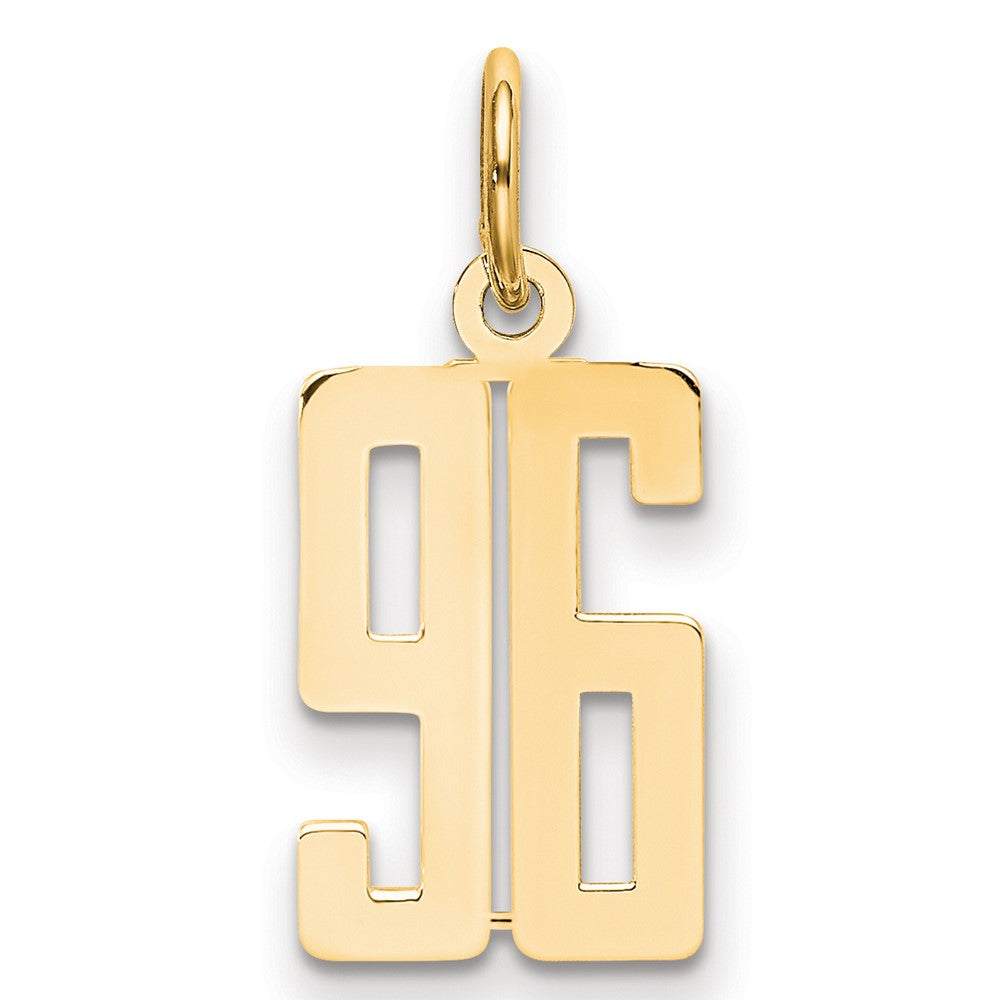 14k Small Elongated Number 96 Charm