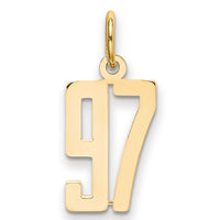 Load image into Gallery viewer, 14k Small Elongated Number 97 Charm
