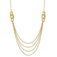 Load image into Gallery viewer, 14K Four Layer Rope Chain Necklace
