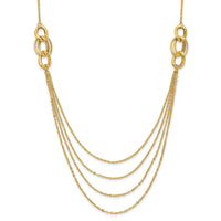 Load image into Gallery viewer, 14K Four Layer Rope Chain Necklace
