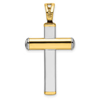 Load image into Gallery viewer, 14K Two-tone Polished Crucifix Pendant
