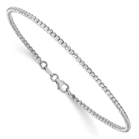 Load image into Gallery viewer, 14K White Gold Polished D/C Beaded Bracelet
