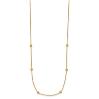 Load image into Gallery viewer, 14K Polished D/C Beaded 17in with 2in ext. Necklace
