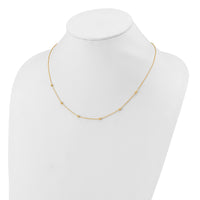 Load image into Gallery viewer, 14K Polished D/C Beaded 17in with 2in ext. Necklace
