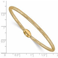 Load image into Gallery viewer, 14K Polished Mesh Stretch Bracelet
