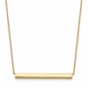 14K Polished with 1in ext. Bar Necklace
