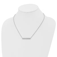 Load image into Gallery viewer, 14K White Gold Polished with 1in ext. Bar Necklace
