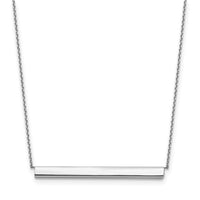 Load image into Gallery viewer, 14K White Gold Polished with 1in ext. Bar Necklace
