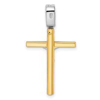 Load image into Gallery viewer, 14K Two-tone Polished Crucifix Cross Pendant

