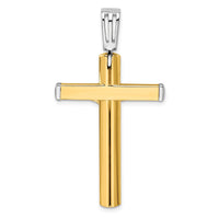 Load image into Gallery viewer, 14K Two-tone Polished Crucifix Cross Pendant
