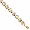 14K Two-tone Polished Fancy Link Bracelet
