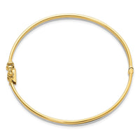 Load image into Gallery viewer, 14K Two-tone Polished Hinged Bangle
