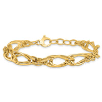 Load image into Gallery viewer, 14K Polished Fancy Link Bracelet
