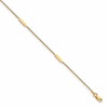 14K Bar 4-Station 10 inch Plus 1 inch Extender - Total 11 inch Anklet