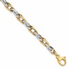 14K Two-tone Polished w/.5in ext. Bracelet