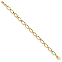 Load image into Gallery viewer, 14K Two-tone Polished w/.5in ext. Bracelet

