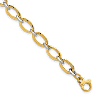 Load image into Gallery viewer, 14K Two-tone Polished w/.5in ext. Bracelet
