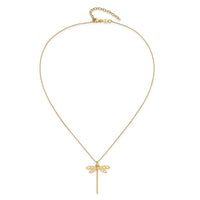 Load image into Gallery viewer, 14K Polished Dragonfly w/2 in ext. Necklace
