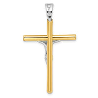 Load image into Gallery viewer, 14K Two-tone Crucifix Pendant
