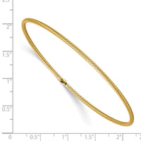 Load image into Gallery viewer, 14K Polished Textured Slip-on Bangle
