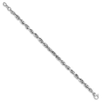 Load image into Gallery viewer, 14k White Gold D/C Polished Link w/.5 Bracelet
