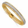 14K w/Rhodium Polished Mesh Stretch Bracelet
