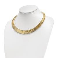 Load image into Gallery viewer, 14k Polished/Textured Stretch Necklace
