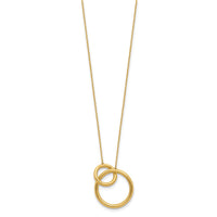 Load image into Gallery viewer, 14K Polished Circles 17 Inch with 2 Inch Extender Necklace
