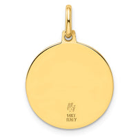 Load image into Gallery viewer, 14k Polished and Satin Round St. Christopher Pendant

