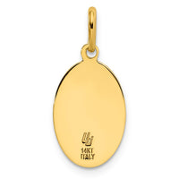 Load image into Gallery viewer, 14k Polished and Satin Oval St. Christopher Pendant
