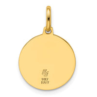 Load image into Gallery viewer, 14k Polished and Satin Round St. Christopher Pendant
