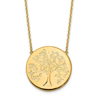 Load image into Gallery viewer, 14k Polished Tree of Life Necklace
