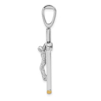 Load image into Gallery viewer, 14k Two-tone Polished Crucifix Pendant
