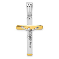 Load image into Gallery viewer, 14k Two-tone Polished Crucifix Pendant
