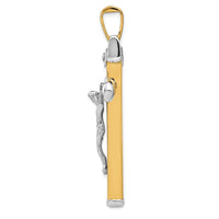 Load image into Gallery viewer, 14k Two-tone Polished Crucifix Pendant

