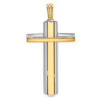 Load image into Gallery viewer, 14k Two-tone Polished Crucifix Pendant
