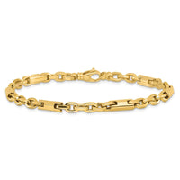 Load image into Gallery viewer, 14k Men&#39;s Polished Fancy Link Bracelet
