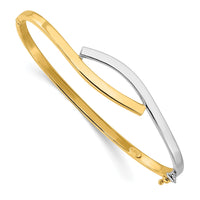 Load image into Gallery viewer, 14K Two-tone 3.00mm Fancy Hinged Bangle
