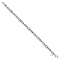 Load image into Gallery viewer, 14k White Gold Polished Link Bracelet
