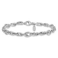 Load image into Gallery viewer, 14k White Gold Polished Link Bracelet
