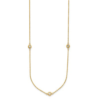 Load image into Gallery viewer, 14k Two-tone Polished D/C Necklace
