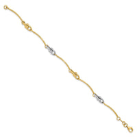 Load image into Gallery viewer, 14K Two-tone Polished Bracelet
