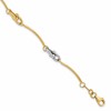 14K Two-tone Polished Bracelet