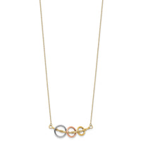 Load image into Gallery viewer, 14K Tri-color Polished Necklace
