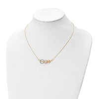 Load image into Gallery viewer, 14K Tri-color Polished Necklace
