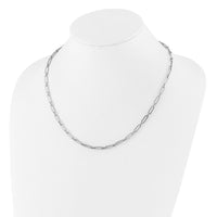 Load image into Gallery viewer, 14K White Gold Polished Flat Oval Link Necklace
