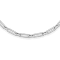 Load image into Gallery viewer, 14K White Gold Polished Flat Oval Link Necklace
