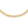 14K Polished Flat Oval Link Necklace